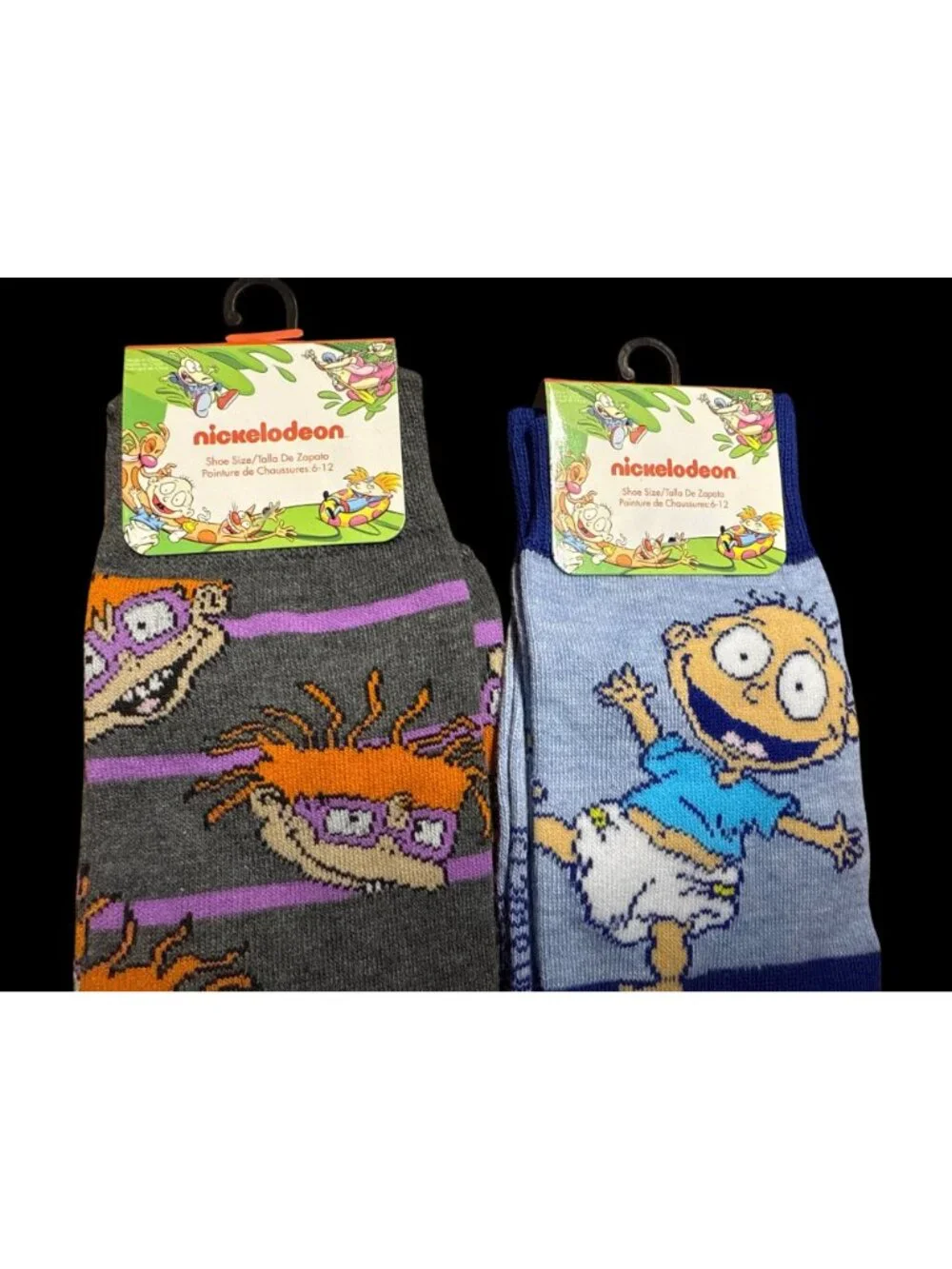 Nickelodeon Rugrats men's crew socks men’s shoe sizes 6-12 Brand New